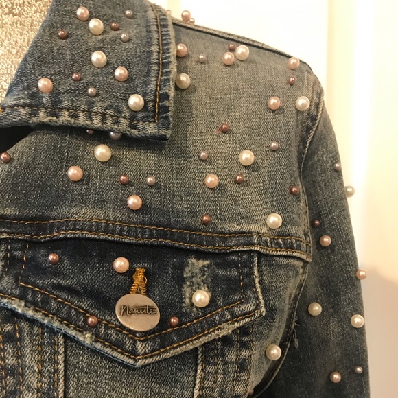 Nanette Lepore Jackets & Blazers - 💜Pearl Embossed Jean Jacket